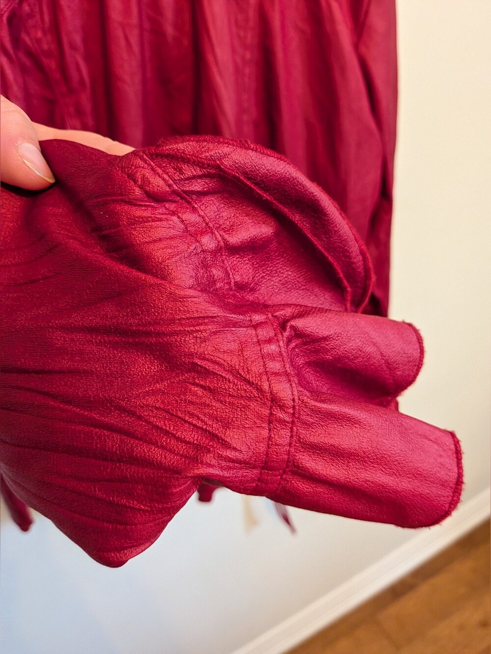 Red Ruffled Vintage Jacket - Picture 6 of 6
